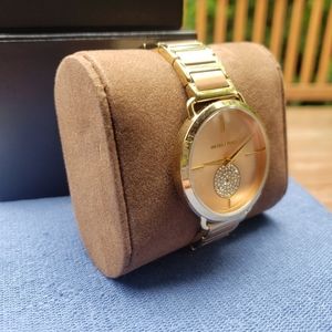 Michael Kors Portia Pavé 36.5 mm Stainless Steel ROSE GOLD TWO TONE WOMENS WATCH